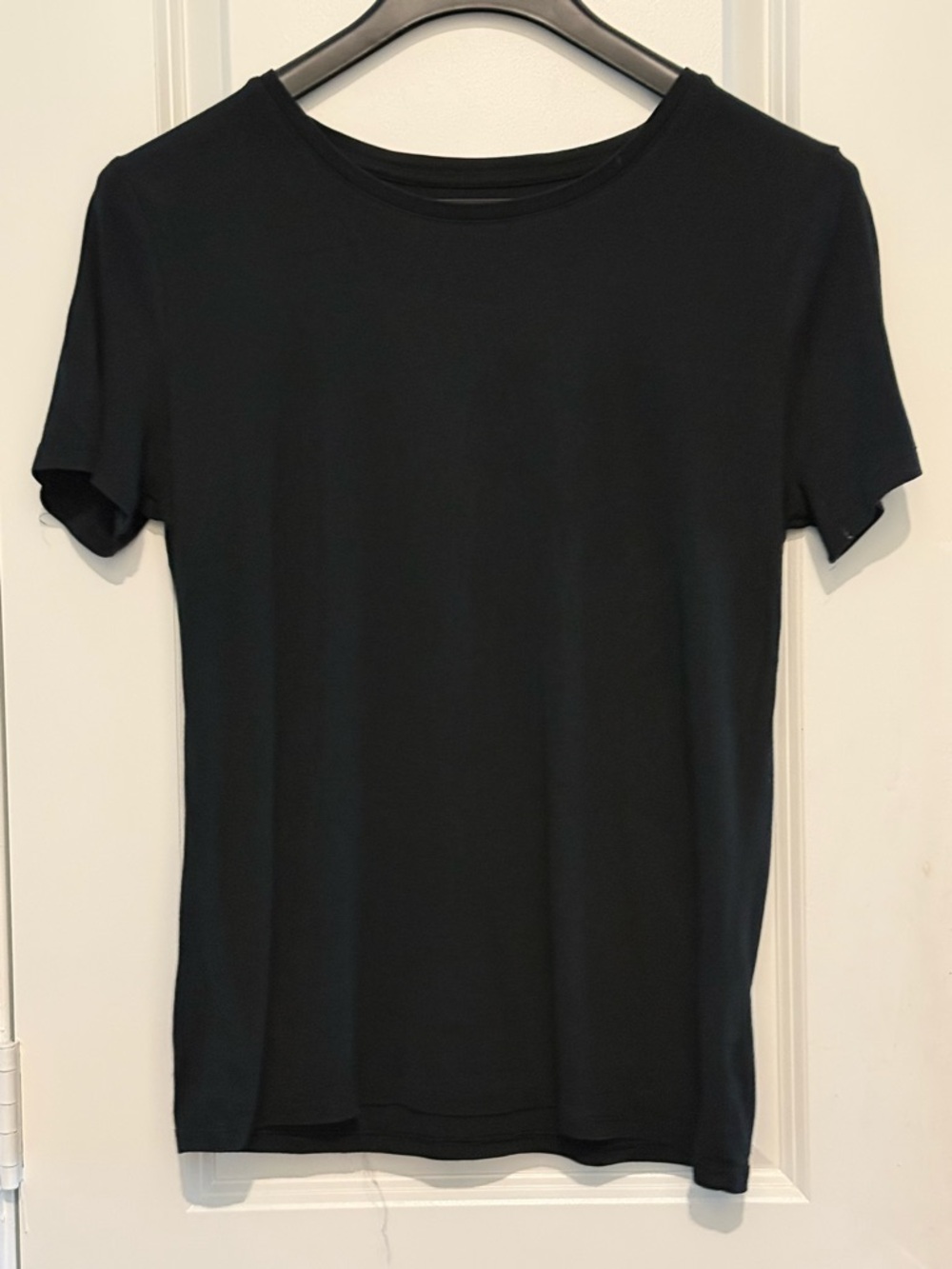 And Away Womens Black Crewneck T-Shirt Large Modal Blend